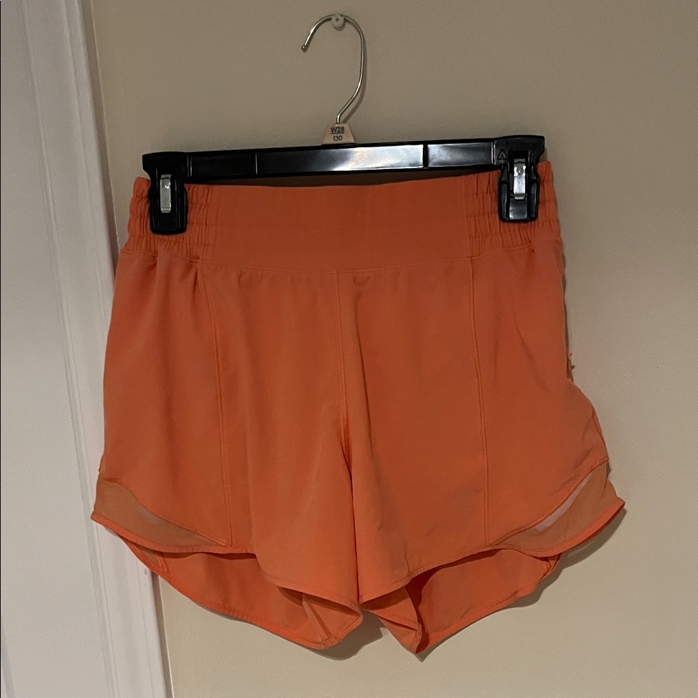 Lululemon Athletica Apricot Orange Hotty Hot Shorts